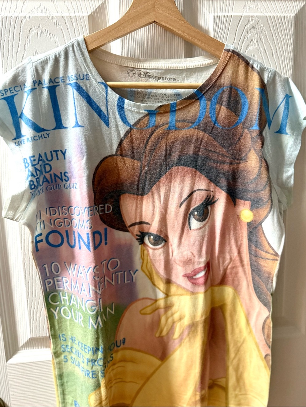 Vintage Y2K Disney Princess Belle Beauty and the Beast All Over Print Shirt - Picture 4 of 4